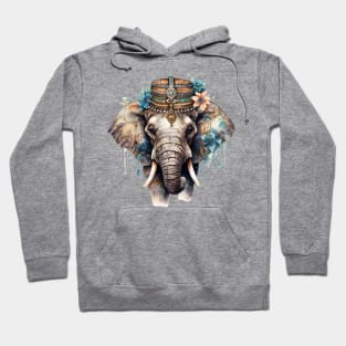 Watercolor Boho Elephant #2 Hoodie